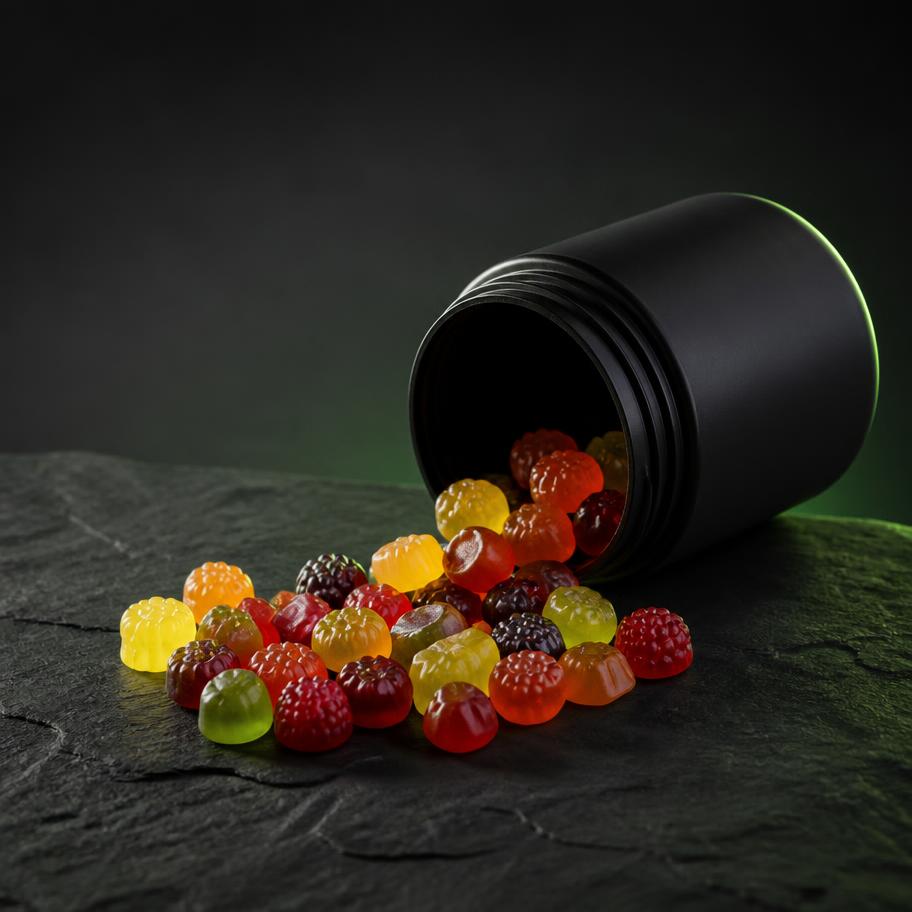 Packaging neutro de gummies para marca privada